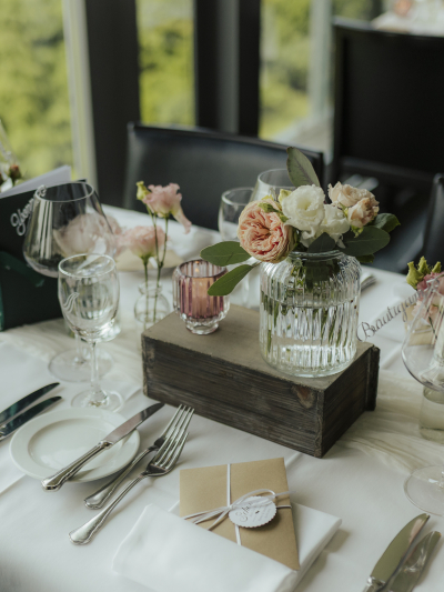 Tischdekoration im Restaurant Peter und Paul in St.Gallen